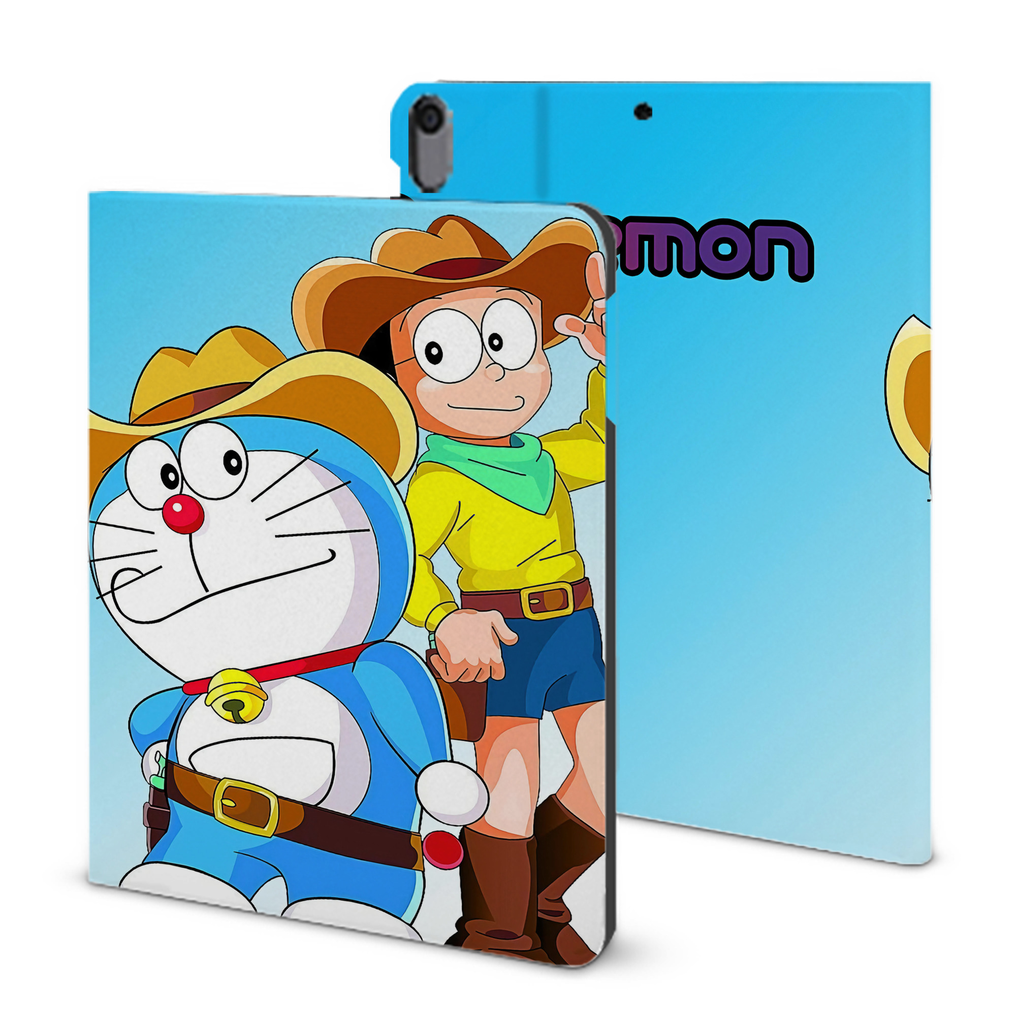 （画像用） ドラえもん Doraemon IPad ケース ブック型 PUレザー TPU 耐衝撃 軽量 薄型 ペン収納なし 全面保護 IPad 各モデル対応